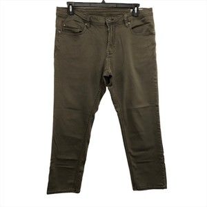 Buffalo David Bitton Archer Slim Stretch Olive Pants 36x30 Mens 5 Pocket Jeans